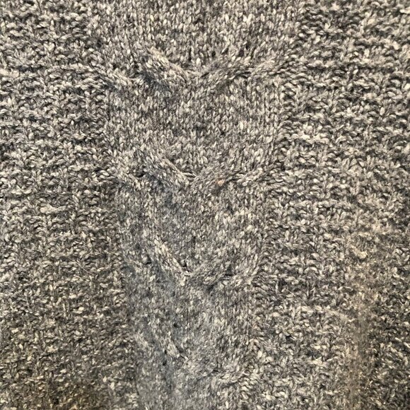 Madewell Gray Lambs blend Wool Women Sweater Size Extra Small, High Low Donegal - Picture 4 of 9